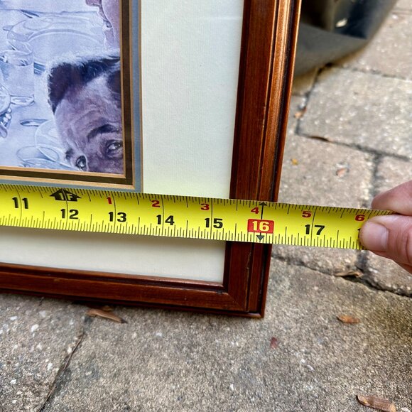 framed vintage Norman Rockwell "Freedom from Want" also known as "The Thanksgivi - Picture 5 of 7